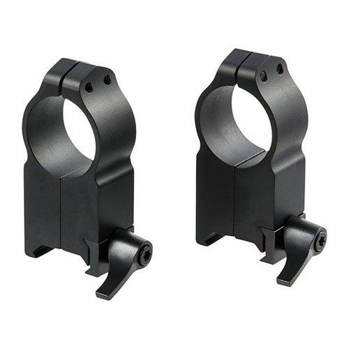 Anelli Maxima Quick Detach in acciaio, con leve regolabili, garantiscono un montaggio sicuro e la rimozione senza perdita di zero su basi stile Weaver.