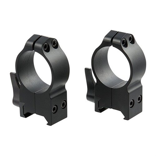 I Maxima Quick Detach Rings offrono un sistema di montaggio robusto e versatile, garantendo precisione e rimozione senza perdita di zero con leve regolabili.