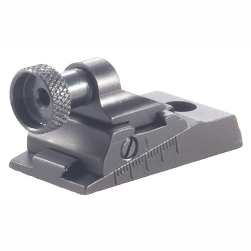 Il MARLIN 336 WGRS Rear Sight offre un design in alluminio anodizzato nero, facile da installare su ricevitori esistenti, migliorando la precisione con il suo sistema di mira a foro.