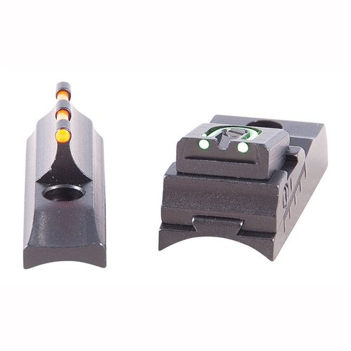 I punti ottici in fibra offrono un allineamento rapido con contrasti rosso e verde, regolabili per colpi precisi a lungo raggio e realizzati in alluminio aeronautico.