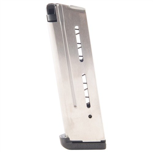 Ce chargeur 1911 en acier inoxydable 17-7 est durable, avec un suiveur auto-lubrifiant pour une alimentation fiable et un nettoyage rapide grâce à sa base amovible.