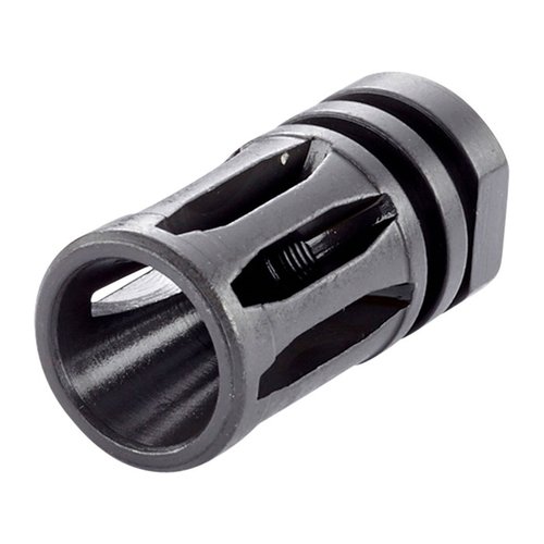 Der Wilson Combat GI A2 Birdcage Flash Hider bietet Mil-Spec Qualität mit schwarzer Phosphatbeschichtung und passt auf standardisierte 1/2 in. x 28 TPI AR-Läufe.