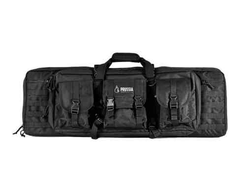 Mit dem Compact Rifle Bag von PRUSSIA PRECISION hast du Platz für zwei Gewehre und zwei Pistolen, plus viel Zubehör – perfekt für Jäger und Sport-Schützen!